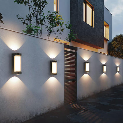 LED Wall Light Outdoor Waterproof 4 Watt Aluminium Modern Design 2-Pack