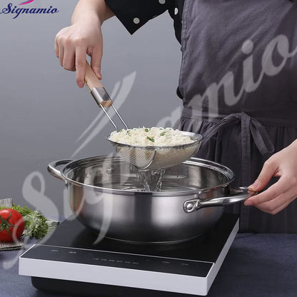 Signamio Diameter 16 cm Stainless Steel Deep Fry Net Spoon Oil Strainer