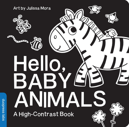 Hello, Baby Animals: A Black-and-White Board Book for Babies That Helps Visual Development (High-Contrast Books) 