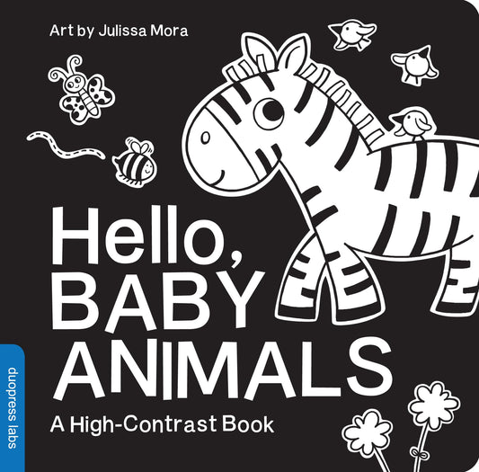 Hello, Baby Animals: A Black-and-White Board Book for Babies That Helps Visual Development (High-Contrast Books) 