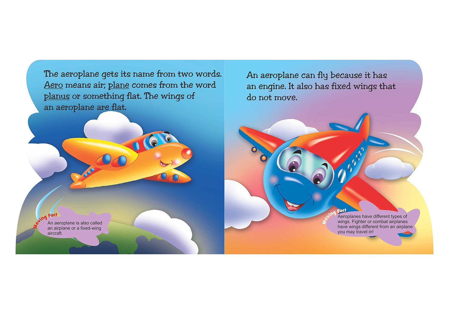Storybook For Kids: Scholars Hub Flying Colours Cut Out Board Book (Cars, Aeroplane) (Set Of 2 Books) (Illustrated) (24 Pages )