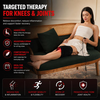 Red Light Therapy Pad for Body | 660nm Red & 850nm Near Infrared LED Light Therapy Wrap | High Irradiance up to 280mW/cm² | Pulse Mode | Adjustable Therapy Belt for Back, Knee, Shoulder, Neck & Muscle Recovery
