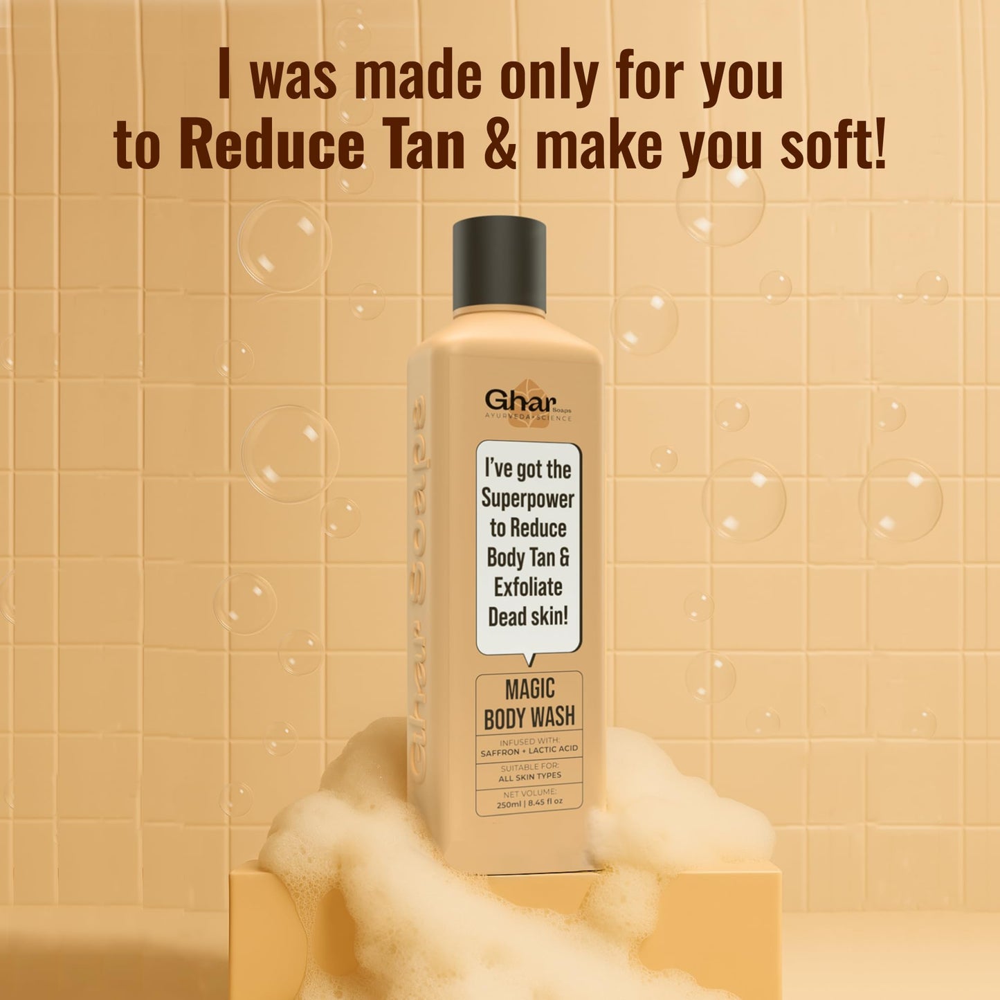 Exfoliating Body Wash with Saffron & Niacinamide - Tan Removal