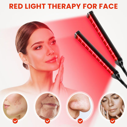 Red Light Therapy Lamp with Adjustable Stand, 160 LEDs, 660nm Red & 850nm Near Infrared, for Face and Body