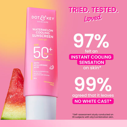 Watermelon Cooling Sunscreen SPF 50+ with Hyaluronic Acid - 50g
