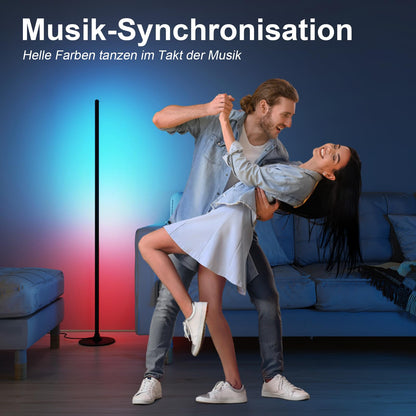 LED Floor Lamp with RGB Lighting, Aluminium Alloy, Modern Design for Living Room