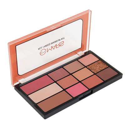 All-in-One Makeup & Eyeshadow Kit - 9 Shades + Blush, Bronzer, Highlighter