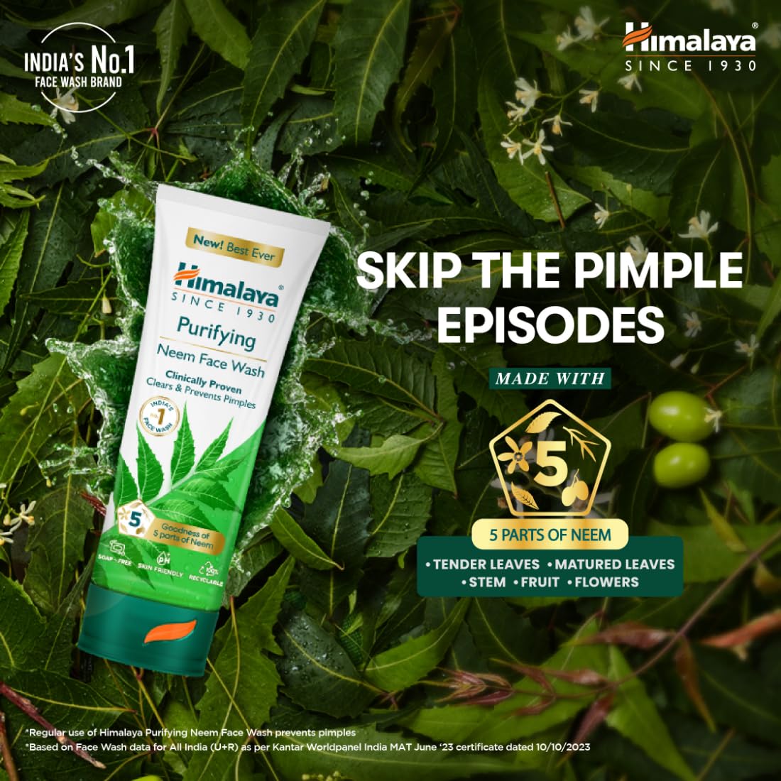 Neem Face Wash for Clear Skin - 200 ml - For All Skin Types