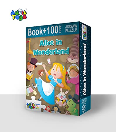 Advit Toys Alice in Wonderland - Jigsaw Puzzle | Educational Story Puzzle for Kids Age 5+ Years (100 Pieces + Educational Fun Fact Book Inside)