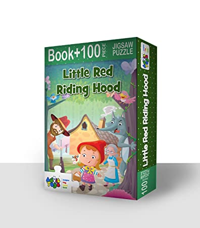 Advit Toys Little Red Riding Hood Jigsaw Puzzle for Children's Having Fun with This Puzzle | Story Theme Puzzle for Kids & Toddlers 4+ Years (100 Pieces + 32 Page Book)