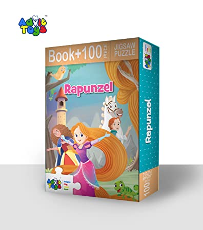Advit Toys Rapunzel - Jigsaw Puzzle | Story Theme Puzzle for Kids & Toddlers 4+ Years (100 Pieces + Educational Fun Fact Book Inside)