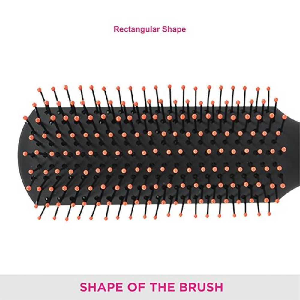 Vega Flat Brush With Clip, Black