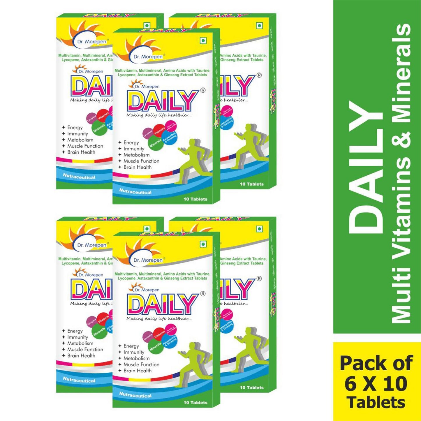 Dr. Morepen Daily Multivitamin Tablets for Women & Men, Multivitamins & Minerals Supplement