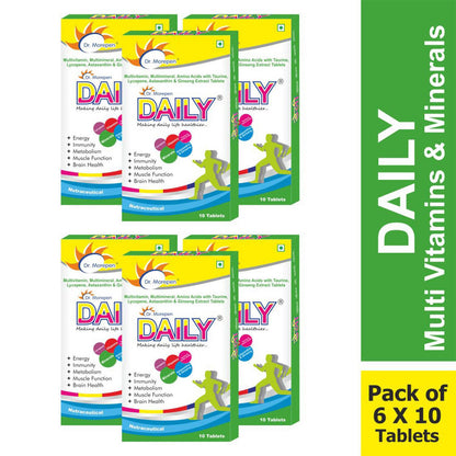 Dr. Morepen Daily Multivitamin Tablets for Women & Men, Multivitamins & Minerals Supplement