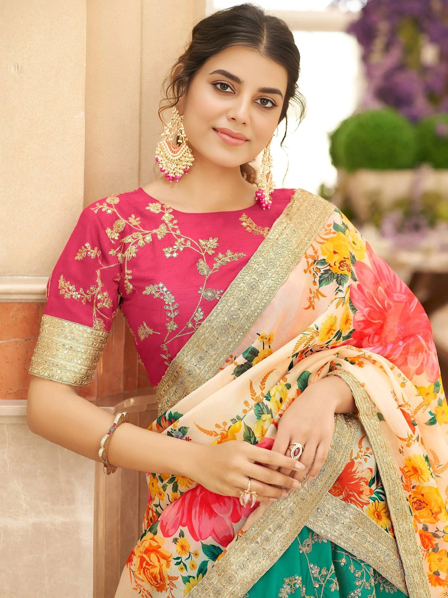 Tulsi Art Enthralling Green Sequins Work Art Silk Sangeet Wear Lehenga Choli