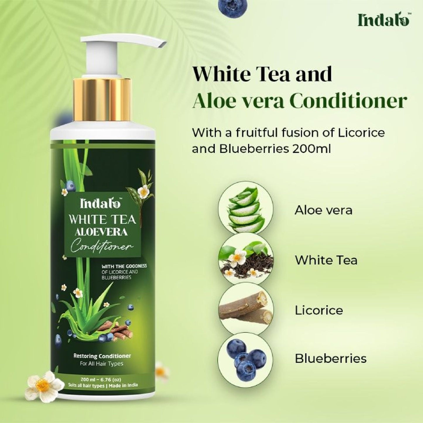 Indalo White Tea Aloe Vera Conditioner For Oily Hair