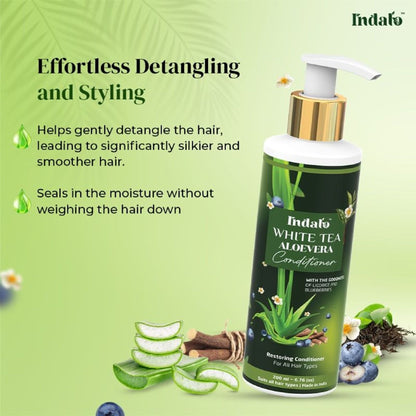 Indalo White Tea Aloe Vera Conditioner For Oily Hair