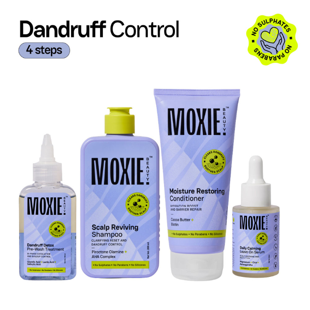 Moxie Beauty The Scalp Sos Routine (Pre-wash, Shampoo, Conditioner & Serum)
