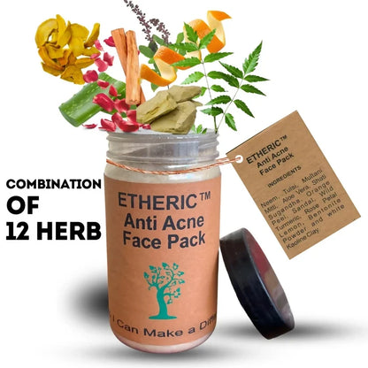 Etheric Anti Acne Face Pack  Natural Herbal Skin Clarifying Treatment
