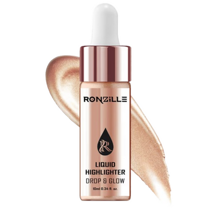 Ronzille Smooth Shine Liquid Illuminator Face Highlighter 3D Glow - Rose Gold