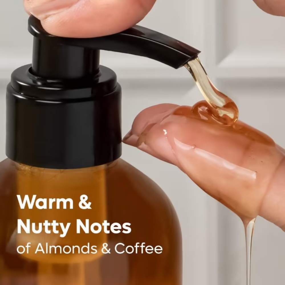 mCaffeine Coffee Body Wash with Almonds De-Tan & Deep Cleansing Shower Gel in Chocolatey Aroma