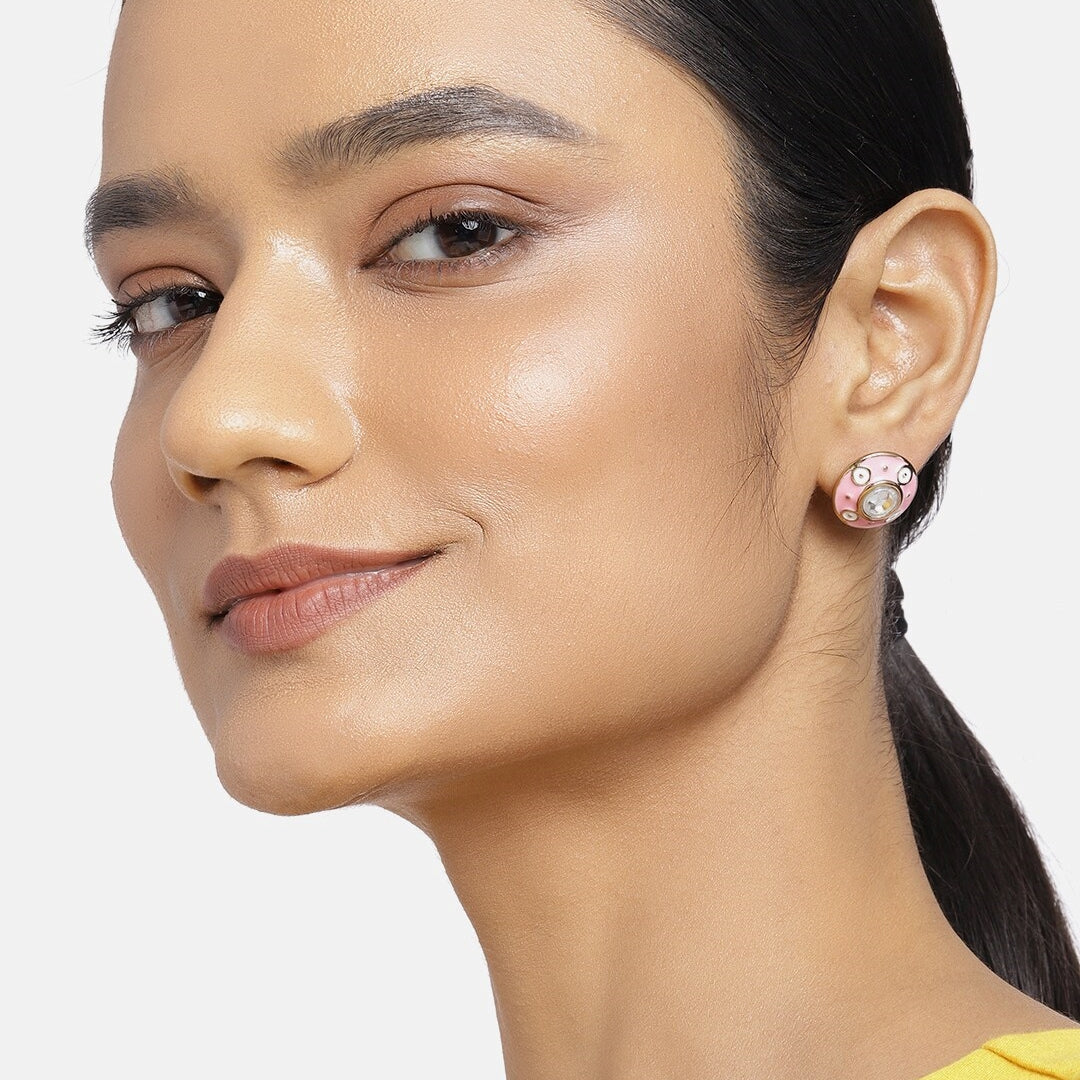 Estele Fancy Partywear Meenakari Stud Earring for Women and Girls for women