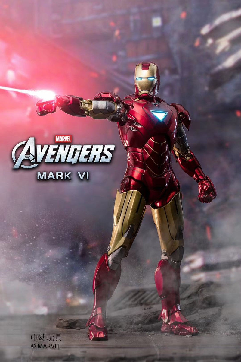 ZD Toys Iron Man Mark VI Action Figure ( w Light Up Function )