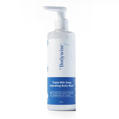 BeBodywise Triple Milk Deep Hydrating Body Wash - For Dry & Dehydrated Skin