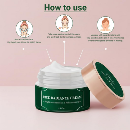 Milky Moon Rice Radiance Cream for Reduces Dark Spots & Brightens Complexion