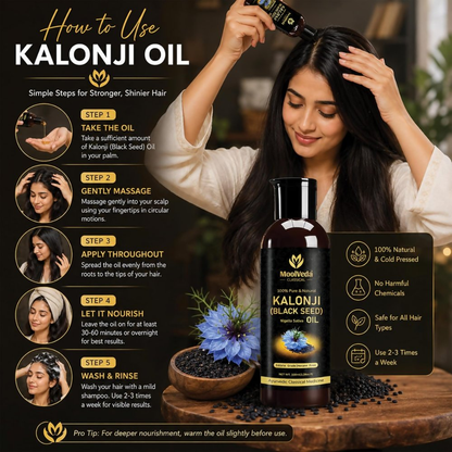 Moolveda Premium Cold Pressed Kalonji Oil - Black