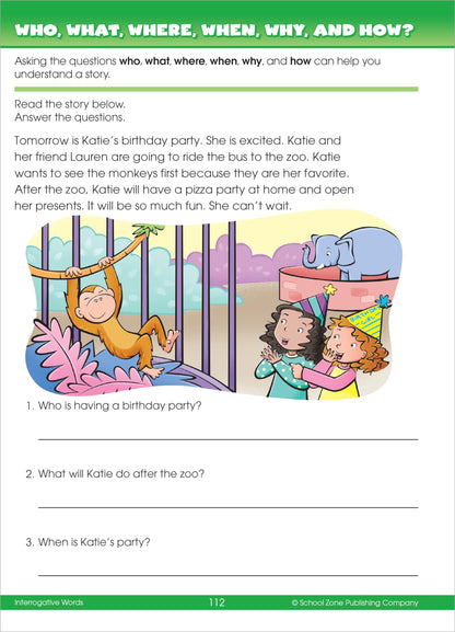 School Zone Big Second Grade Workbook: 320 Pages, 2nd Grade, Word Problems, Reading Comprehension, Phonics, Math, Science, Ages 7 to 8 