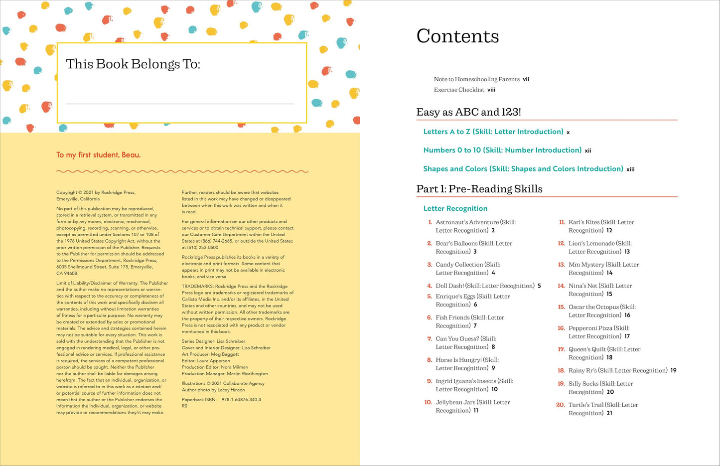 The Essential Homeschool Preschool and Pre-K Workbook: 135 Fun Curriculum-Based Activities to Build Pre-Reading, Pre-Writing, and Early Math Skills! (Homeschool Workbooks) 