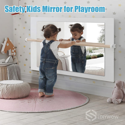 Wall Mirror - Modern Acrylic Full Length Shatterproof - 12" x 12" - Wall-Mounted - 4 Pcs
