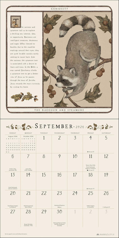 Woodland Wardens 2026 Wall Calendar: The Magical Wisdom of Plants and Animals
