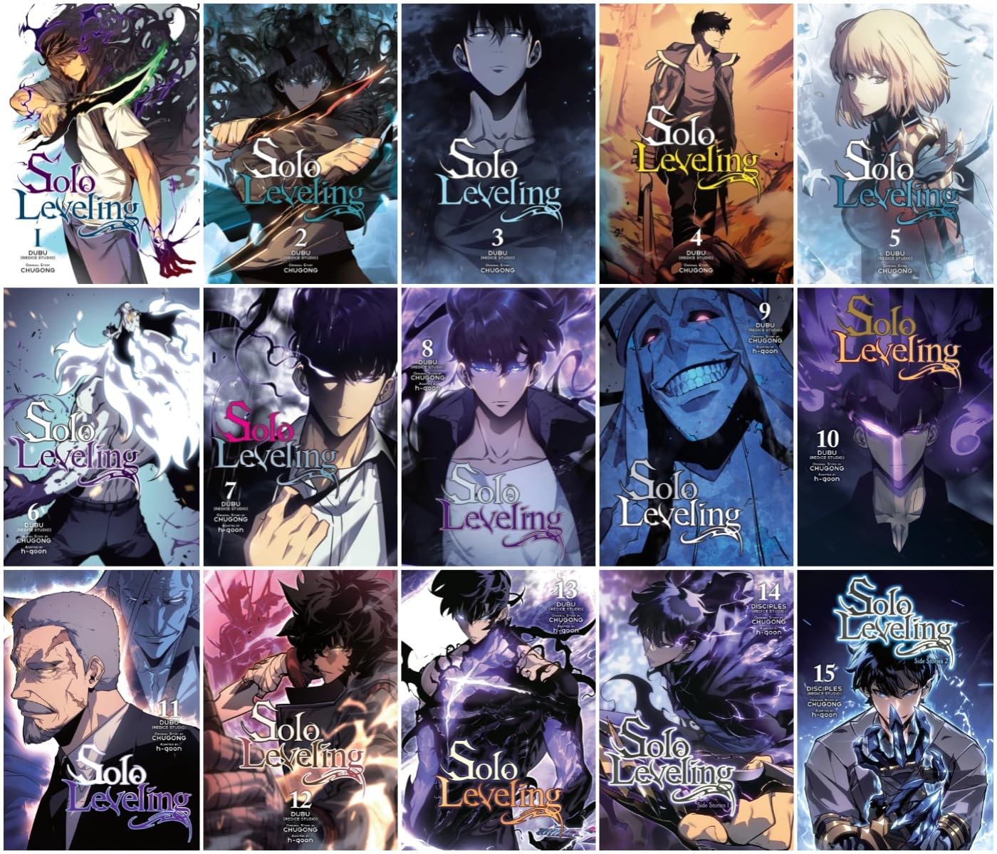 Solo Leveling Comic Series 15-Book Complete Collection Set (Vol.1 to Vol.15)