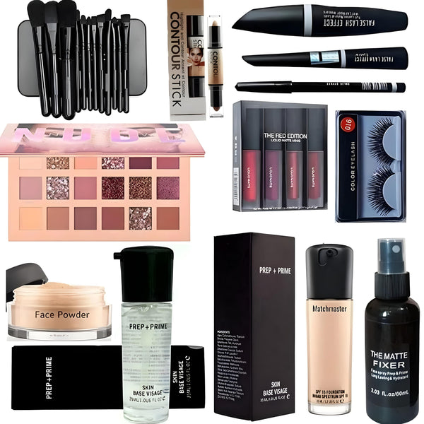 HD Waterproof Makeup Kit Combo - 15 Piece Set for Women