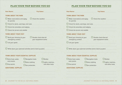 Journey to the 63 U.S. National Parks: A Journal to Plan, Record, and Remember Your Adventures 