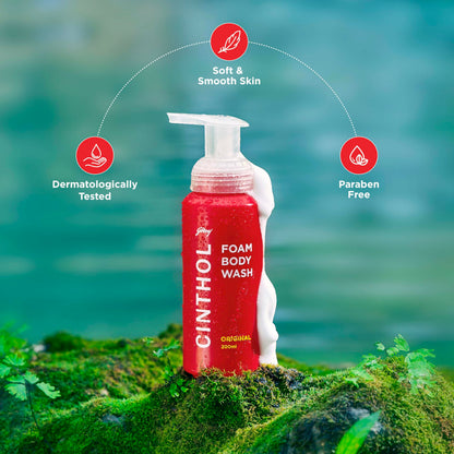 Cinthol Original Foam Body Wash Combi Pack - 600ml with 2 Refills