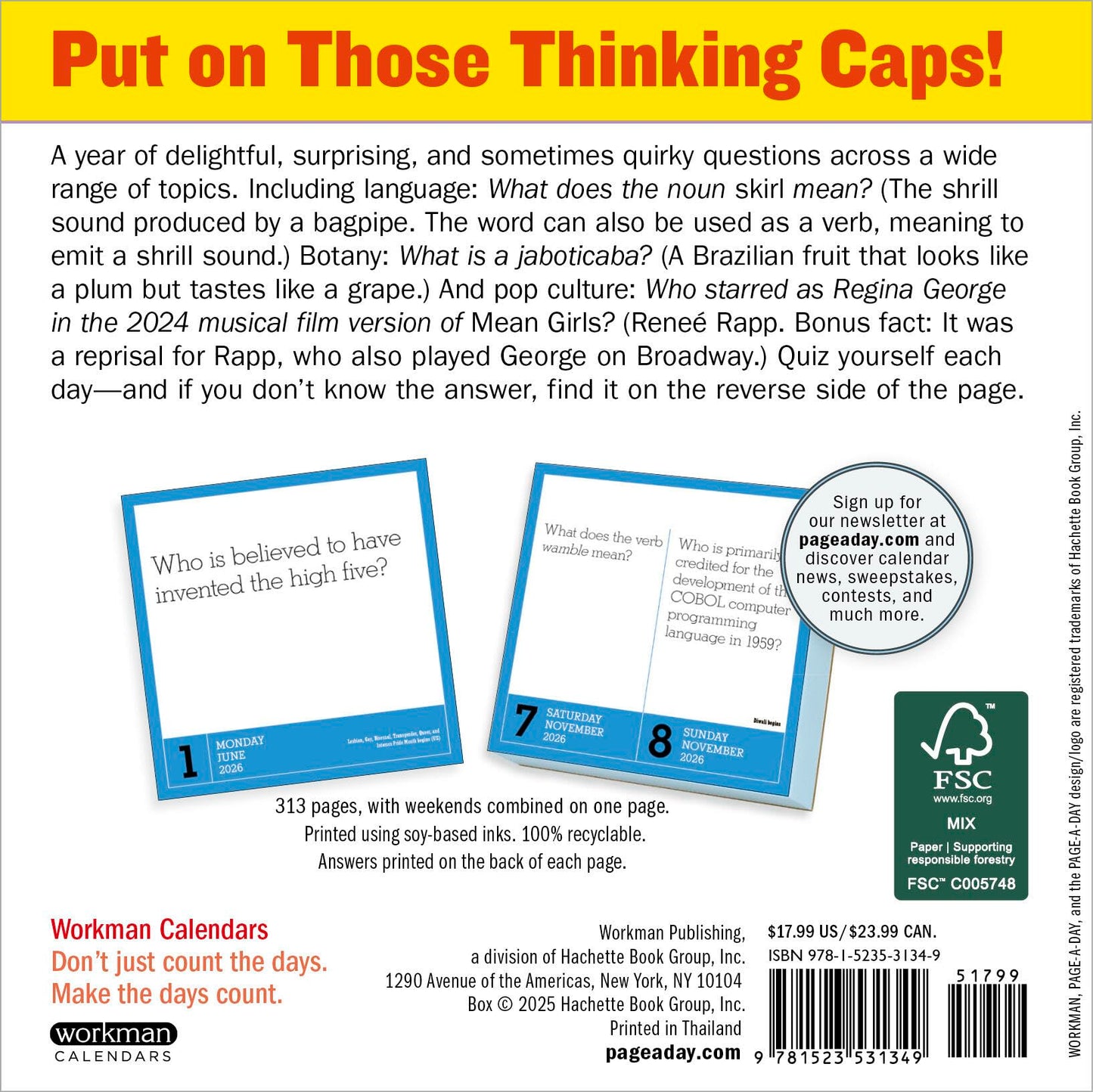 365 Days of Amazing Trivia Page-A-Day® Calendar 2026: The World's Bestselling Trivia Calendar