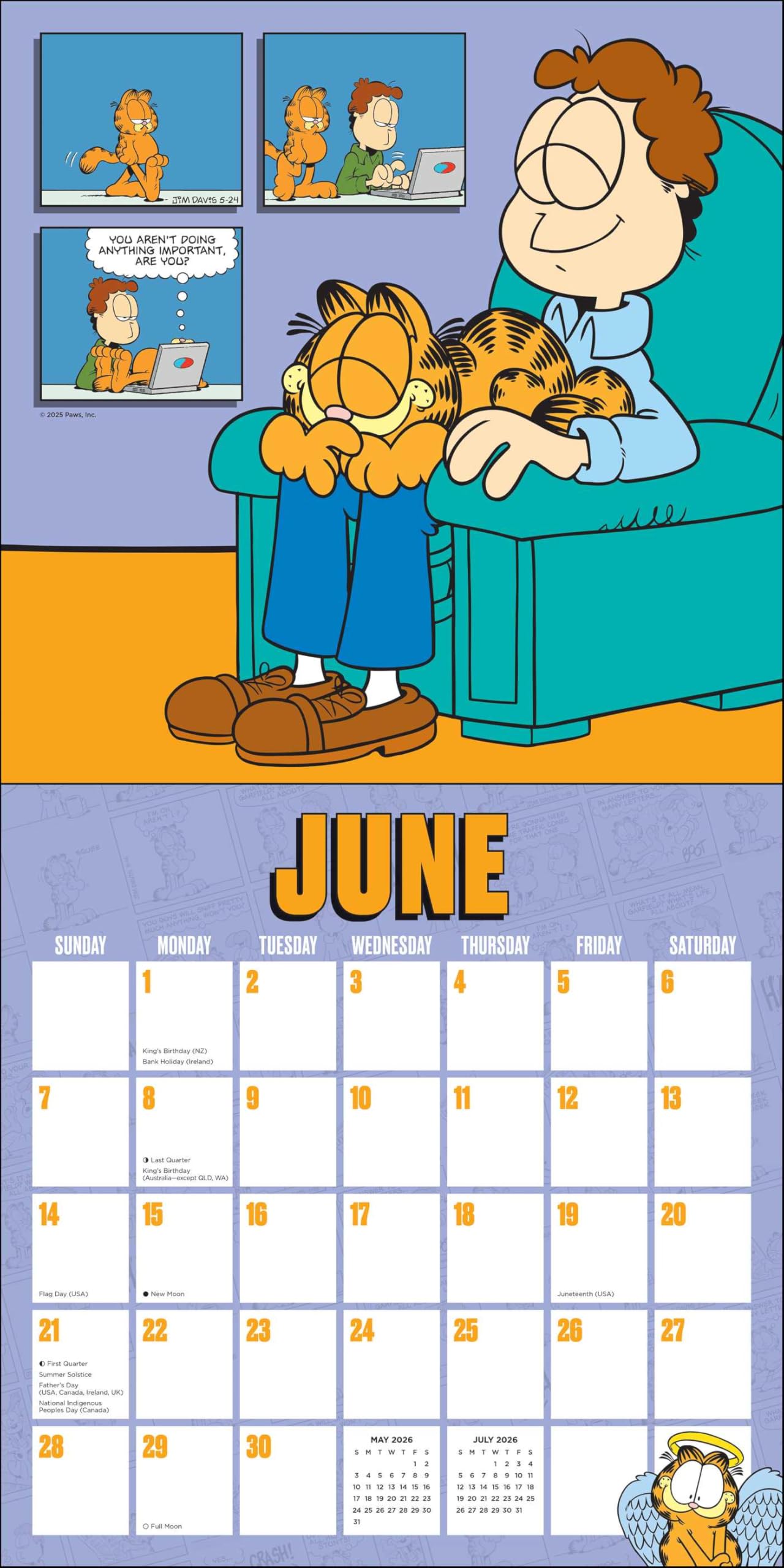 Garfield 2026 Wall Calendar 