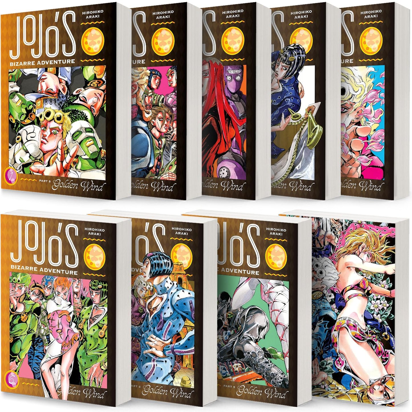 JoJo’s Bizarre Adventure Part 5: Golden Wind Manga Collection Vol. 1–9 by Hirohiko Araki