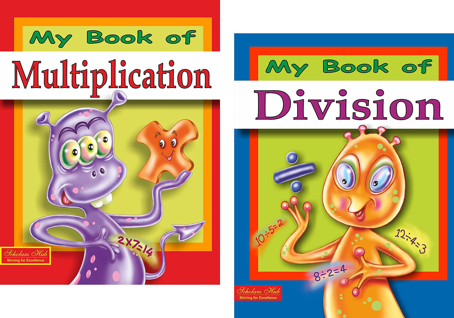 Scholars Hub Addition, Subtraction, Multiplication & Division Book For Kids Combo (Set Of 4 Books) | 192 Pages