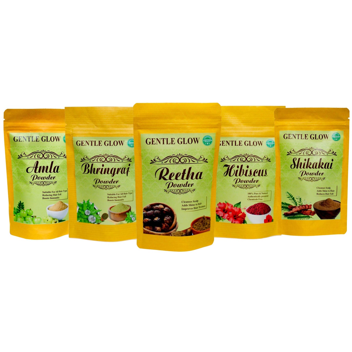 Natural Herbal Hair Mask Powder - Amla, Reetha, Shikakai & More - 50g Each