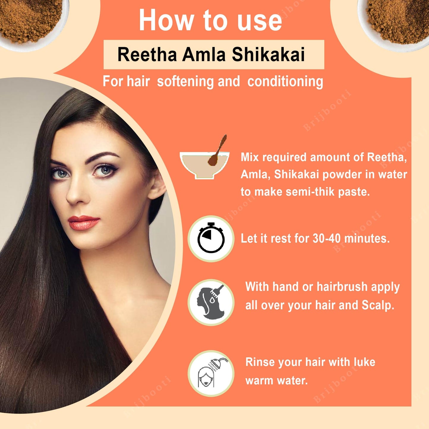 Natural Hair Care Combo: Reetha, Amla & Shikakai Powder 300g