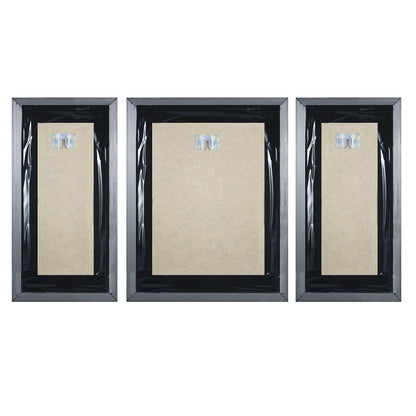 Floral Canvas Paintings Set of 3 - Multicolour - 5.2 x 12.5 Inch, 9.5 x 12.5 Inch - Lightweight