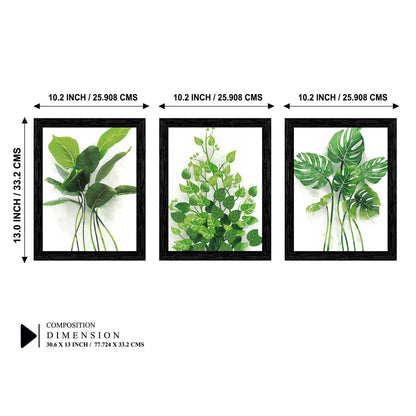 Wall Painting Set of 3 Rectangular Art Prints - Laminated on MDF - 10.2 x 13 Inch