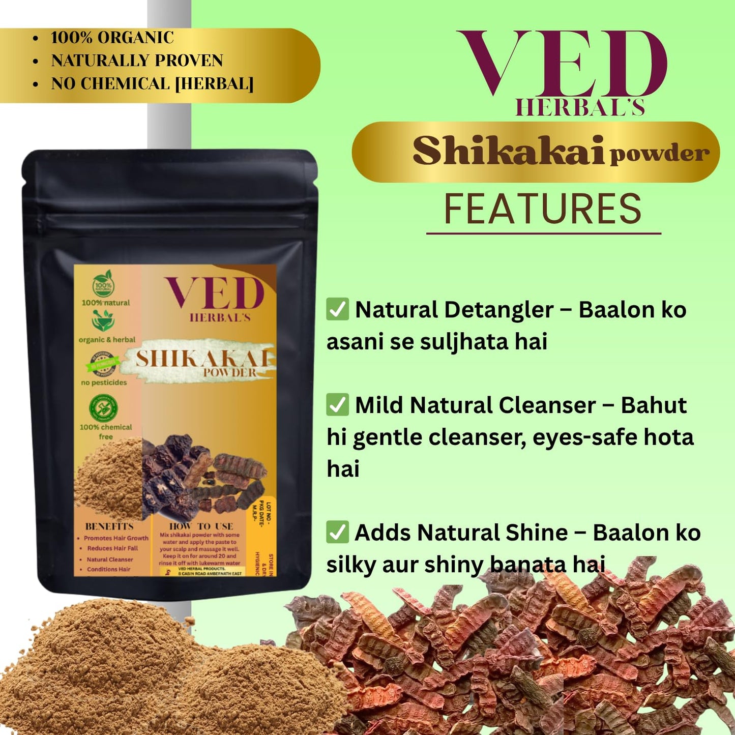 Herbal Shampoo & Conditioner Combo – Amla Reetha Shikakai 300g