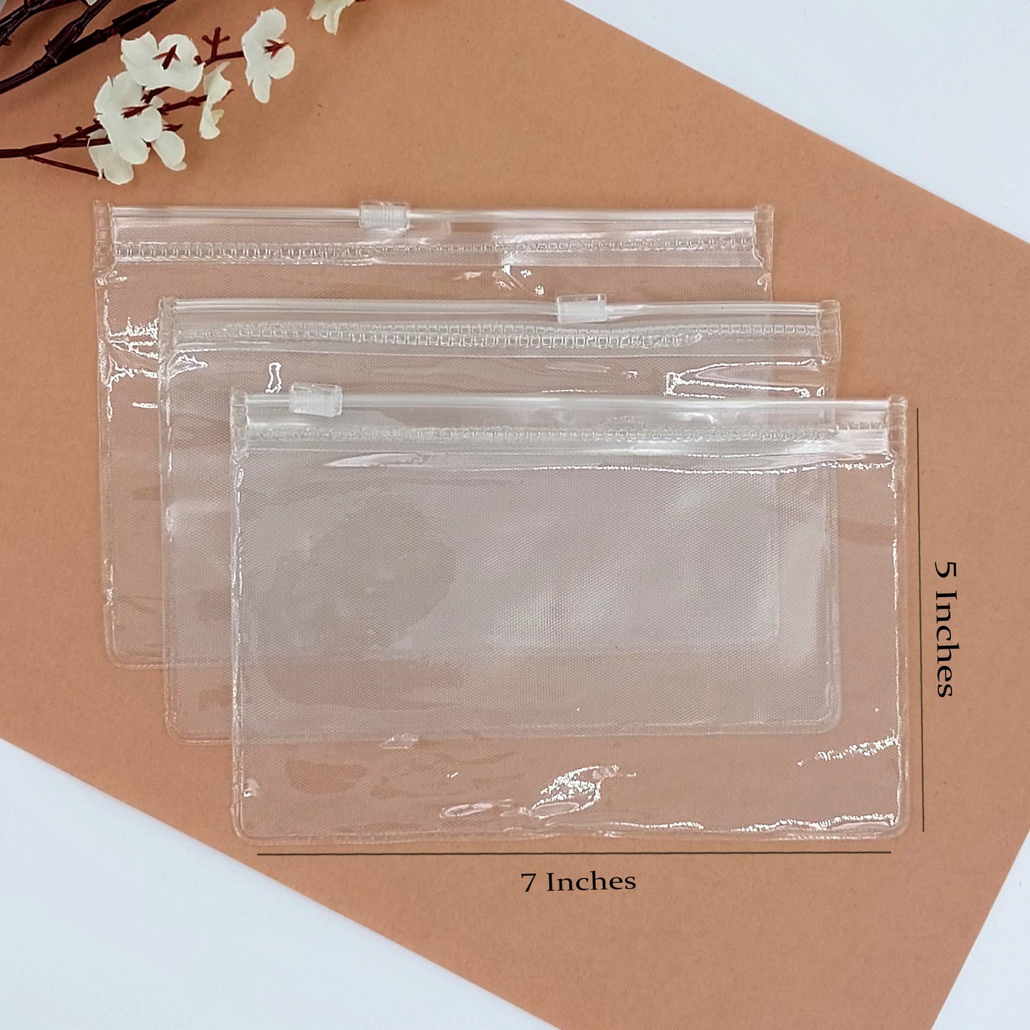 25 Multipurpose Storage Pouches 5x7 Inch for Travel & Makeup