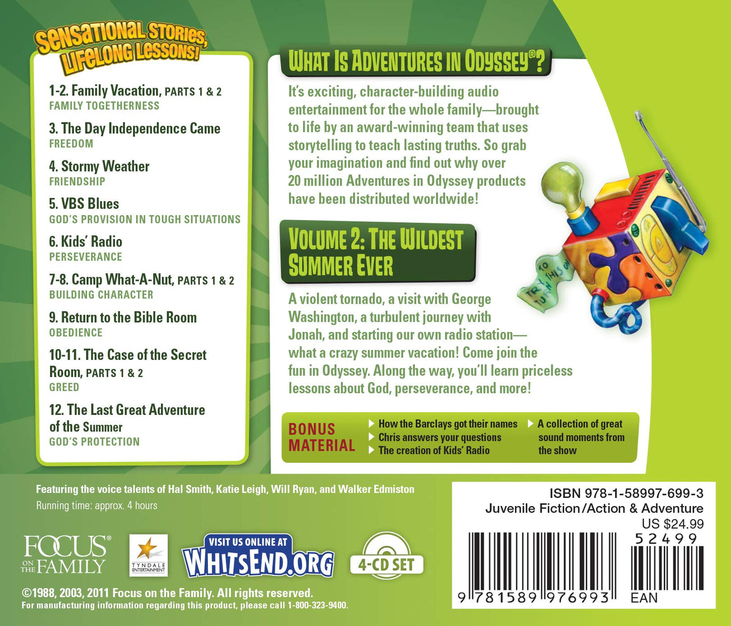 The Wildest Summer Ever: And Other Grins, Grabbers and Great Getaways (Adventures in Odyssey)