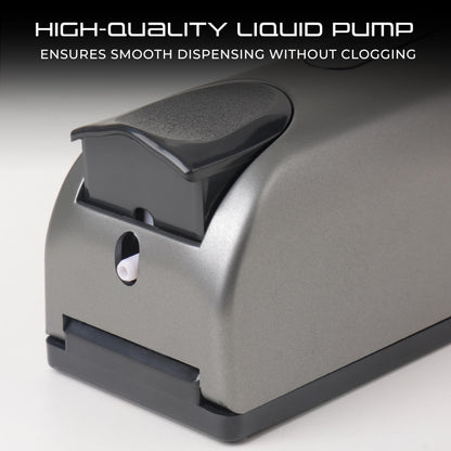 Wall Mounted Liquid Soap Dispenser - Gun Grey - 300 ml - Durable ABS Material - Easy Installation